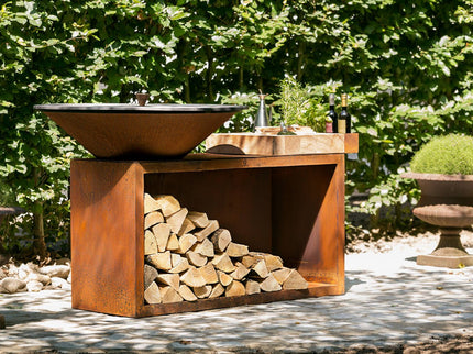 Brasero plancha Island corten 100 OFYR