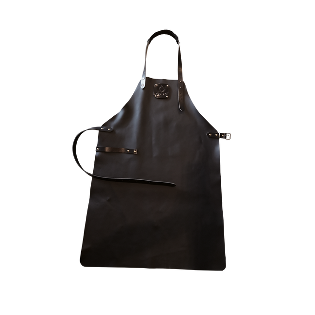 Tablier en cuir noir OFYR