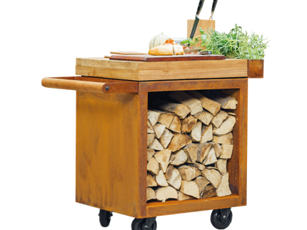 Mise en Place Table PRO noir  65 bois de teck OFYR