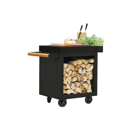 Mise en Place Table PRO noir  65 bois de teck OFYR