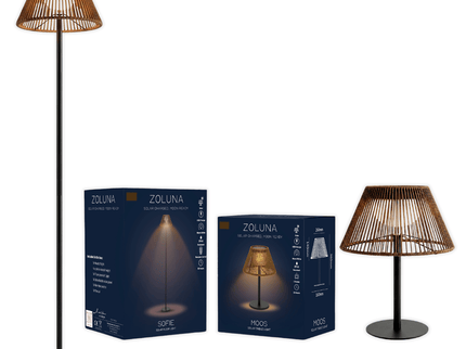 Pack promo ZOLUNA 1x lampadaire Sofie + 1x lampe de table Moos