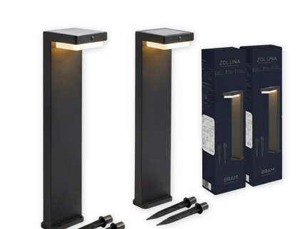 Pakketdeal ZOLUNA 2x solar priklamp Bram