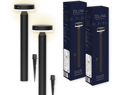 Pakketdeal ZOLUNA 2x solar priklamp Guus