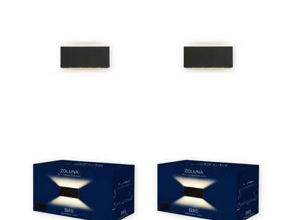 Pakketdeal ZOLUNA 2x wandlamp Bas