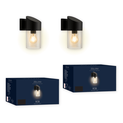 Pakketdeal ZOLUNA 2x wandlamp Rob