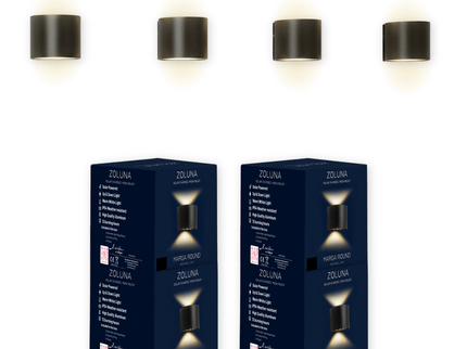 Pakketdeal ZOLUNA 4x wandlamp Marga rond