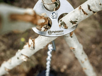 Petromax driepoot ring groot bovenaanzicht