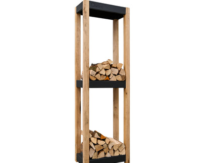 Quoco Houtopslag Cremagliera Donkergrijs  (3 afm.)-225x70cm