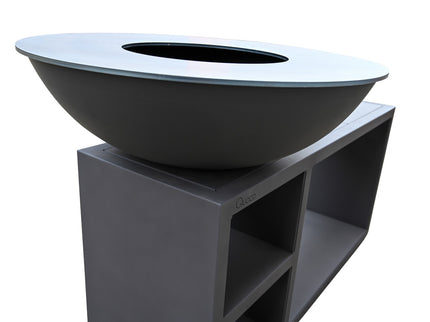 Brasero plancha Piatto Tavolo gris foncé (2 tailles) Quoco