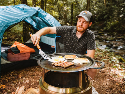 Solo Stove Adapter + Plancha voor Ranger RVS Ø 36.2cm sfeerfoto
