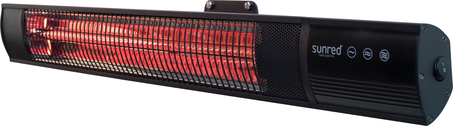 Chauffage de terrasse suspendu Royal Diamond Dark Wall 2000 noir Sunred