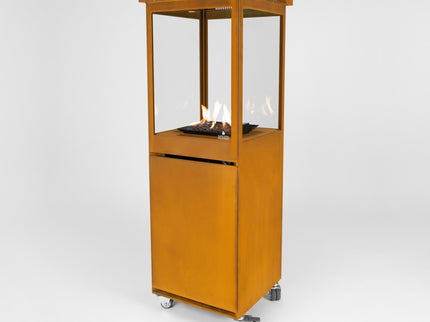Parasol chauffant gaz Marino acier corten Sunwood