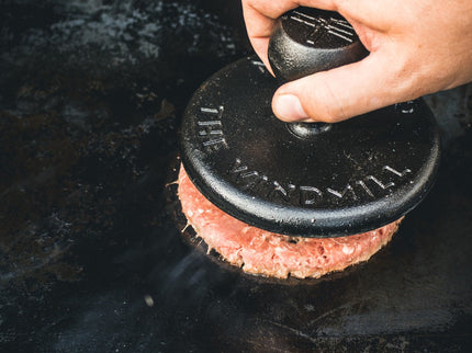 The Windmill Cast Iron Smashburger Tool detail