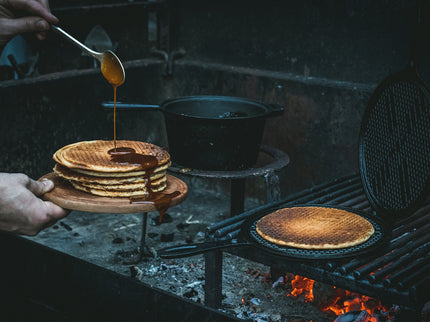Gietijzeren stroopwafelijzer sfeer