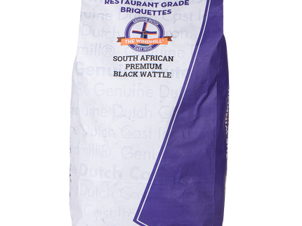 The Windmill Premium South African Black Wattle Briquettes voorkant
