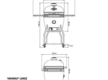 YAKINIKU kamado barbecue LARGE basic - Black Edition