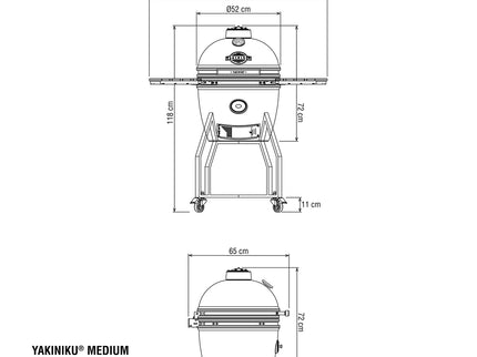 Barbecue kamado MEDIUM Basic Black Edition YAKINIKU