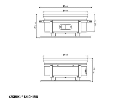 Barbecue de table Shichirin MEDIUM rond YAKINIKU