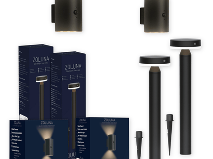 Pakketdeal ZOLUNA 2x priklamp Guus + 2x wandlamp Willem rond
