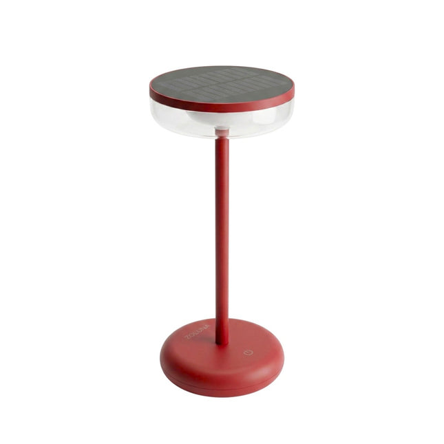 Lampe solaire de table Bobbie rouge ZOLUNA