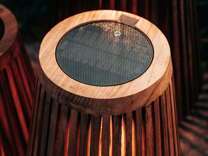ZOLUNA solar vloerlamp Lon L teak