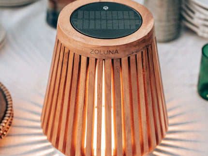 ZOLUNA solar vloerlamp Lon M teak