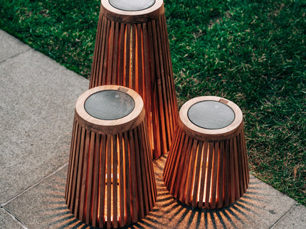 ZOLUNA solar vloerlamp Lon XL teak
