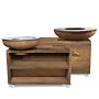 Brasero plancha BonBiza Island XL corten BonFeu