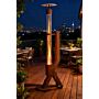 Chauffage de terrasse à granulés Rocket Heater en acier corten Green Flame