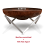 BonFeu Brasero Acier Corten Ø80 cm