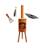 Pack promo BonFeu BonGiano SP corten + plancha + huilier + spatule