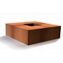 FORNO Table de Feu Acier Corten Carré (Ø 120 cm)