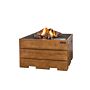 Happy C. table de feu carrée Teck (anthracite)