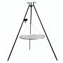 CookKing Trépied 180 cm avec Grill Acier inox. + Poulie