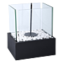 Esschert Cheminée de Table au Bioéthanol Rectangulaire Ambiance Noire