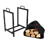 Porte bûches avec support noir Esschert Design