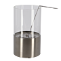 Cheminée de table bioéthanol ronde acier inoxydable Esschert Design
