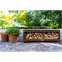 FORNO Banc de rangement en bois Acier Corten