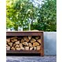 FORNO Banc de rangement en bois Acier Corten