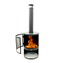 HEAT Hamar Cheminée de Jardin avec Stockage de Bois