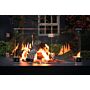 Happy C. Table de feu Rectangle Noir L&D