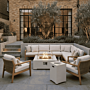 Table brasero Estate Square 88 beige Happy Cocooning