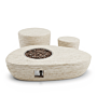 Table brasero Estate Organic 150 travertin Happy Cocooning