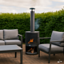 HEAT Hamar Cheminée de Jardin avec Stockage de Bois