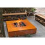 FORNO Table de Feu Acier Corten Carré (Ø 120 cm)
