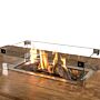 Happy C table de feu Rectangle Teck (anthracite)