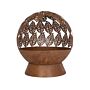 La Hacienda Leaves Globe Brasero Panier Rouille