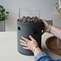 Cheminée de table Lumi Groove anthracite Happy Cocooning