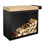 OFYR Butcher Block Storage Black 90