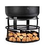 CookKing Brasero Support avec Rangement pour Bois 82 cm